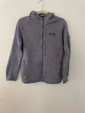 Patagonia Kids Heather Gray Hooded Full-Zip Fleece Jacket
